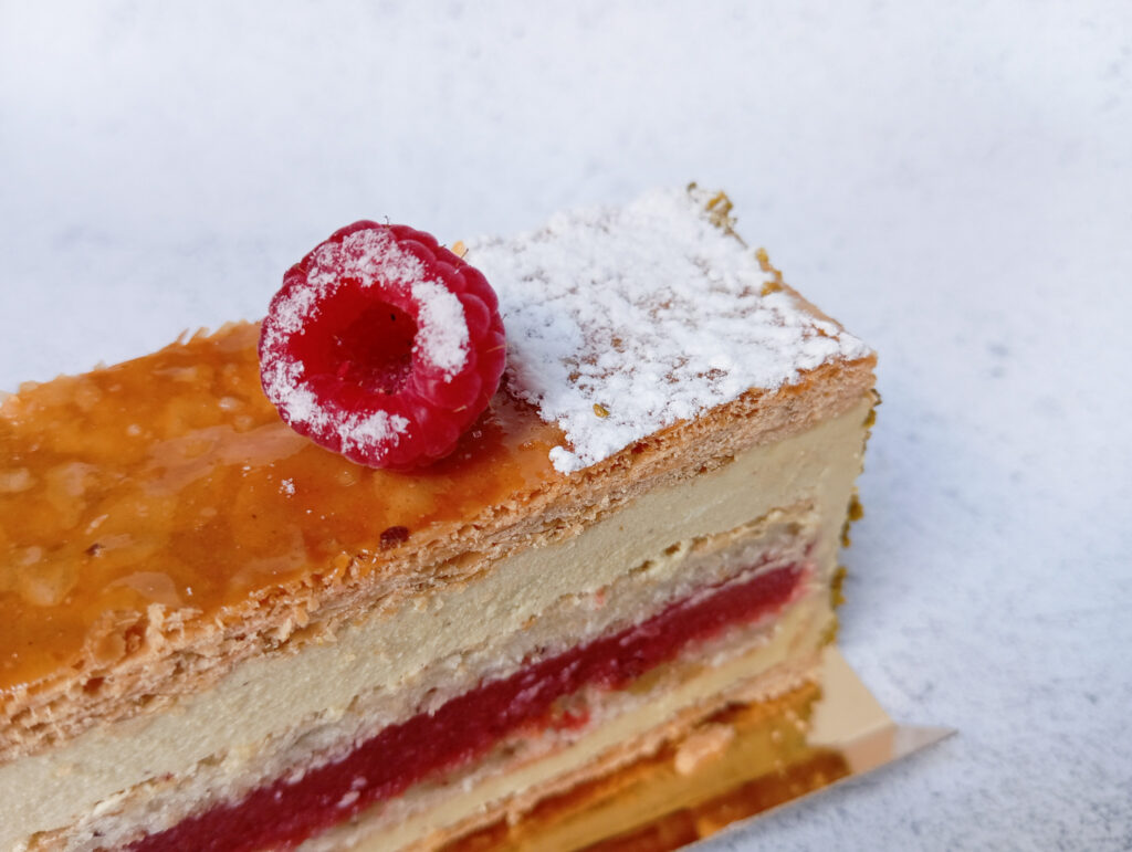Watterlot pâtisserie boulangerie Mille feuille framboise praliné