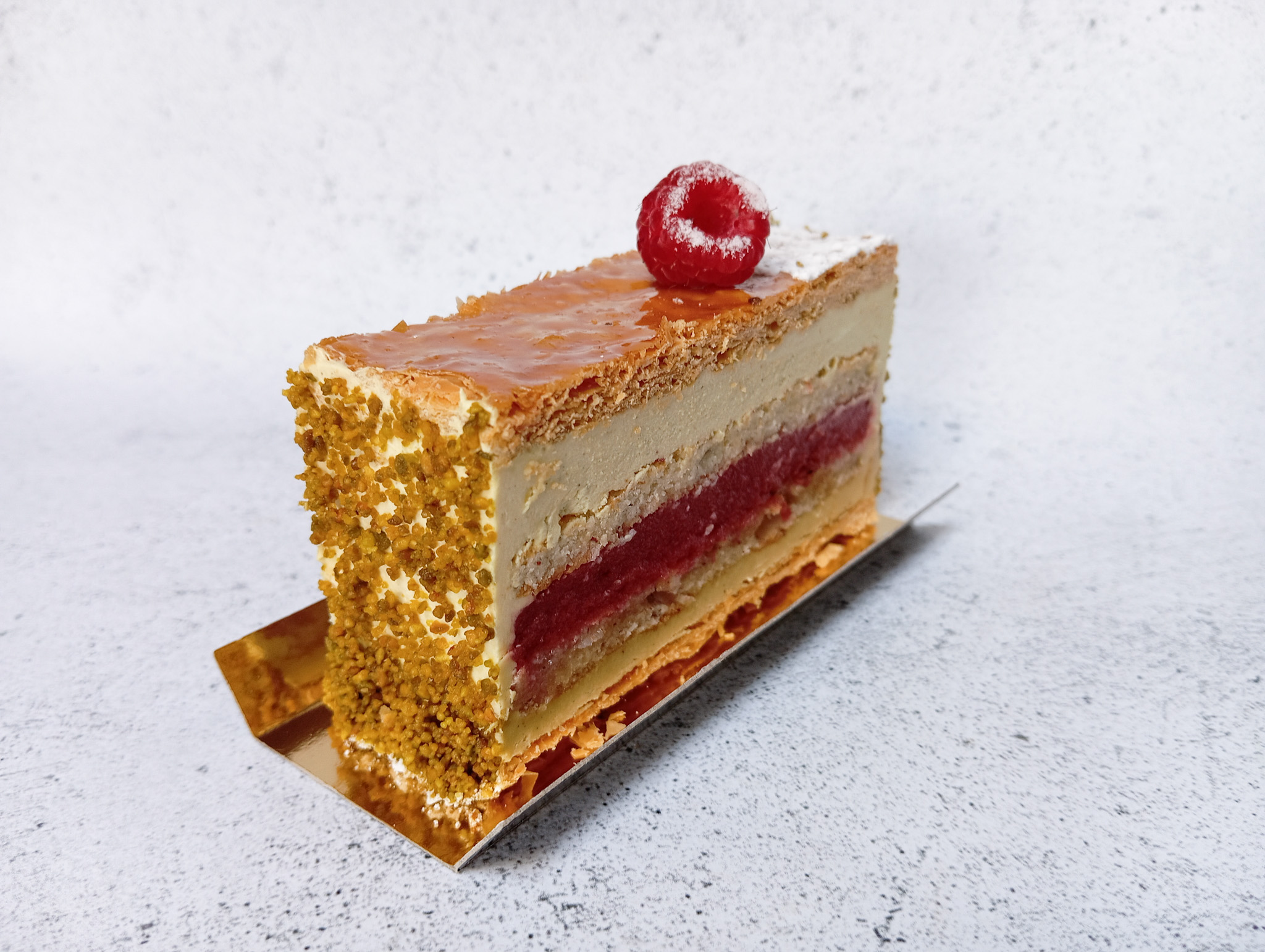 Watterlot pâtisserie boulangerie Mille feuille framboise praliné