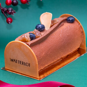 Watterlot Boulangerie Patisserie Saint Valery sur somme Bûche Castagnette noel 2024 Cassis/Marron