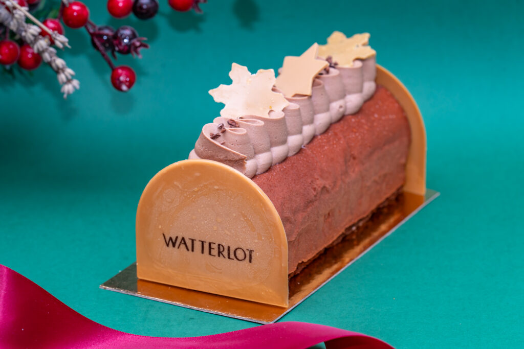 Watterlot Boulangerie Patisserie Saint Valery sur somme Bûche Flocon de Sel noel 2024 Chocolat/Caramel
