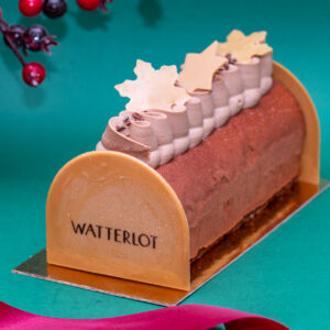 Watterlot Boulangerie Patisserie Saint Valery sur somme Bûche Flocon de Sel noel 2024 Chocolat/Caramel