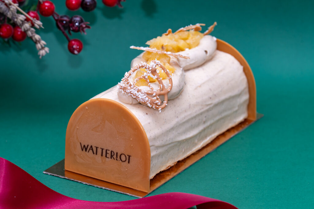 Watterlot Boulangerie Patisserie Saint Valery sur somme Bûche Solea noel 2024 Ananas/Vanille