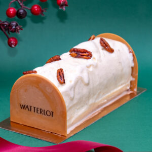 Watterlot Boulangerie Patisserie Saint Valery sur somme Bûche Glacée Cocagne Noel 2024 Vanille/Noix de pecan