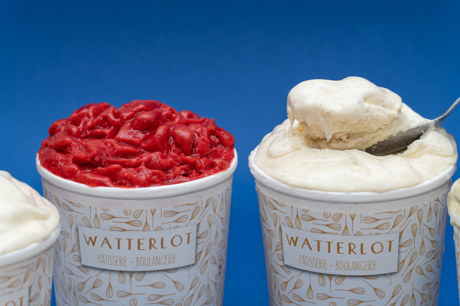 Watterlot boulangerie Saint Valéry sur Somme crème glacée sorbet vanille framboise