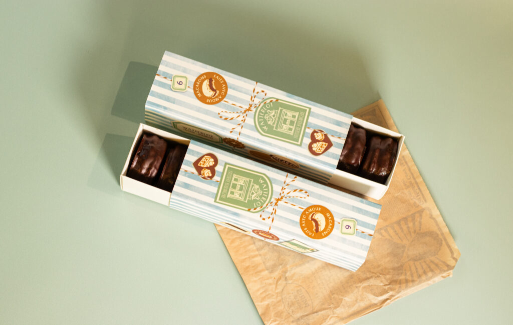 Watterlot boulangerie pâtisserie Saint Valéry sur Somme Abbeville pâtisserie macaron macaron au beurre salé enrobé de chocolat